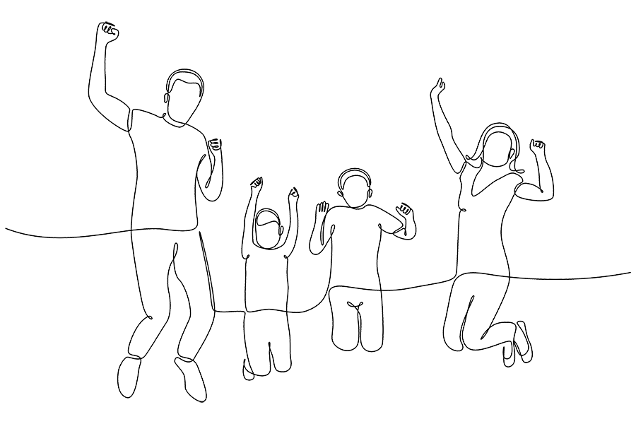 Happy Family Drawing