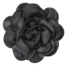 Μαύρη Μπουτονιέρα Σατέν σε Σχήμα Λουλουδιού για Διακόσμηση Ρούχων