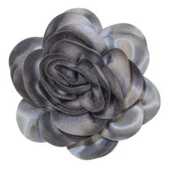 Γκρι Μπουτονιέρα Σατέν με Πολυεπίπεδο Σχέδιο Λουλουδιού για Ρούχα