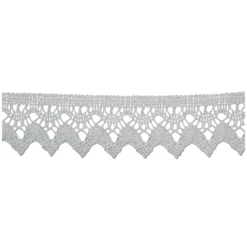 Βαμβακερή Δαντέλα Γεωμετρικού Τύπου με Διακοσμητική Άκρη