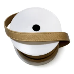 Μπεζ Ανοικτό Δερμάτινο Λουρί Saffiano με Ανάγλυφη Υφή για Τσάντες