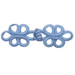 Γαλάζιο Κούμπωμα Πασμαντερί με Πλεκτό Κορδόνι για Κλείσιμο Ρούχων