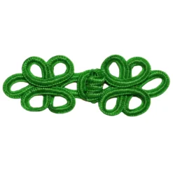 Πράσινο Διακοσμητικό Κούμπωμα με Σχέδιο Βρόχων από Κορδόνι