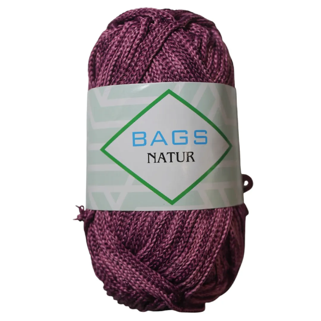 Μωβ Δίχρωμο Νήμα Bags Natur για Χειροποίητες Τσάντες και Πλεκτά Αξεσουάρ