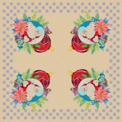 Χριστουγεννιάτικο Καρέ για Κέντημα σε Εταμίν Κνωσσός Μπεζ με Χρυσό “Μαγεία των Εορτών”