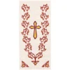 Σταμπωτό Προσκυνητάρι Κεντήματος με Κεντρικό Σταυρό και Φυτικά Μοτίβα