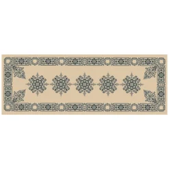 Κέντημα Σταμπωτό Τραβέρσα σε Εταμίν Κνωσσός Μπεζ με Χρυσό