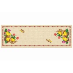 Σταμπωτό Σχέδιο για Κέντημα σε Τραβέρσα τα Κοτοπουλάκια στα Λουλούδια