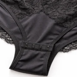 Μαύρο Κούμπωμα Σουτιέν Μονής Σειράς Ραμμένο σε Κορμάκι