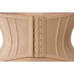 Μπεζ Κούμπωμα Σουτιέν με 3 Σειρές Θυλάκια Ραμμένο σε Μπουστάκι