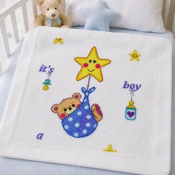 Κουβερτάκι για Κέντημα (It’s a Boy)