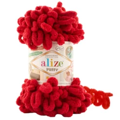 Νήμα για Πλέξιμο με τα Χέρια Alize Puffy 106 Κόκκινο