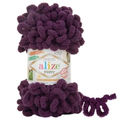 Νήμα για Πλέξιμο με τα Χέρια Alize Puffy σε χρώμασ 986 Μελιτζανί
