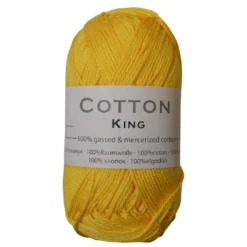 Νήμα Πλεξίματος Cotton King 100% Βαμβακερό Χρώμα Κίτρινο Λεμονί