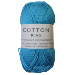 Νήμα Πλεξίματος Cotton King 100% Βαμβακερό Χρώμα Γαλάζιο