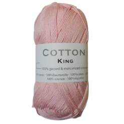 Νήμα Πλεξίματος Cotton King 100% Βαμβακερό Χρώμα Ροζ Απαλό
