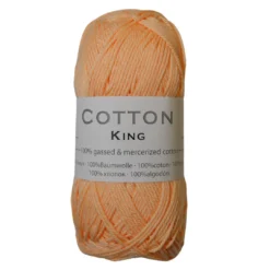 Νήμα Πλεξίματος Cotton King 100% Βαμβακερό Χρώμα Ροδακινί Απαλό
