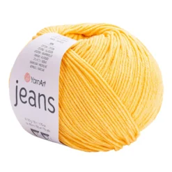 Jeans Νήμα Μουσταρδί με Φυσική Αίσθηση για Ανάλαφρα Πλεκτά