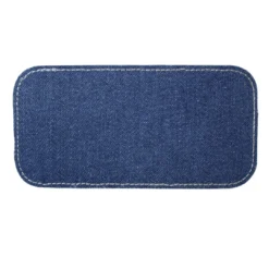 Μπλε Τζιν Στάμπα Μπαλώματος σε Ορθογώνιο Σχήμα