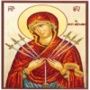 Πίνακας με Λαμπερές Ψηφίδες Παναγία η Επτάσπαθη