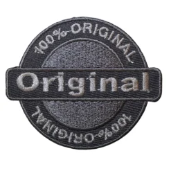 Στρογγυλή Σκούρο Γκρι Θερμοκολλητική Στάμπα Original 100%