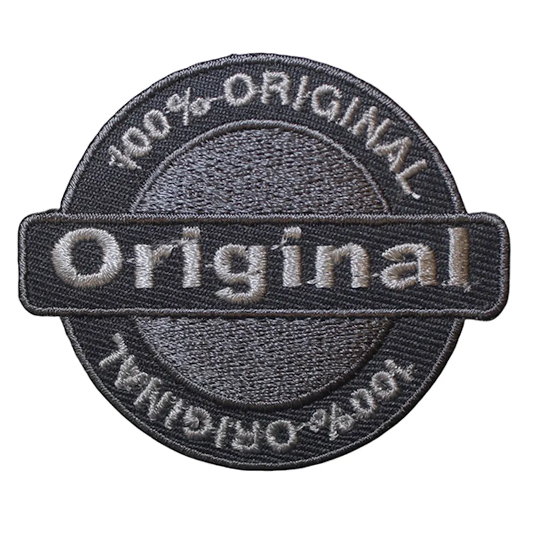 Στρογγυλή Σκούρο Γκρι Θερμοκολλητική Στάμπα Original 100%