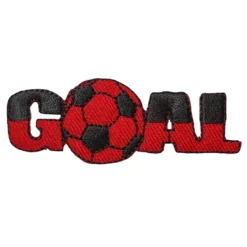 Κόκκινο Αθλητικό Μοτίφ GOAL με Μπάλα Ποδοσφαίρου