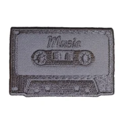 Γκρι Θερμοκολλητική Στάμπα Μουσικής Κασέτας