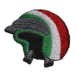 Θερμοκολλητική Στάμπα με Κράνη Vespa και Ιταλική Σημαία για Ράψιμο σε Ρούχα