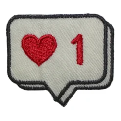 Λευκή Θερμοκολλητική Στάμπα Like για Ράψιμο σε Ρούχα