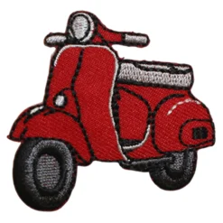 Κόκκινη Θερμοκολλητική Στάμπα Βέσπα για Ράψιμο και Μπάλωμα σε Ρούχα