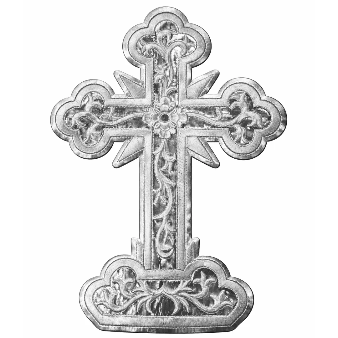 Θερμοκολλητικό Μοτίφ Σταυρού με Ανάγλυφο Εκκλησιαστικό Σχέδιο