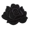 Διακοσμητικό μοτίφ λουλούδι τριαντάφυλλο σε μαύρη απόχρωση
