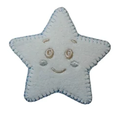 Θερμοκολλητικό Μοτίφ Αστεράκι να Χαμογελάει σε Γαλάζιο