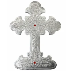 Ασημί Εκκλησιαστικό Μοτίφ Σταυρού για Ιερατικά Ενδύματα