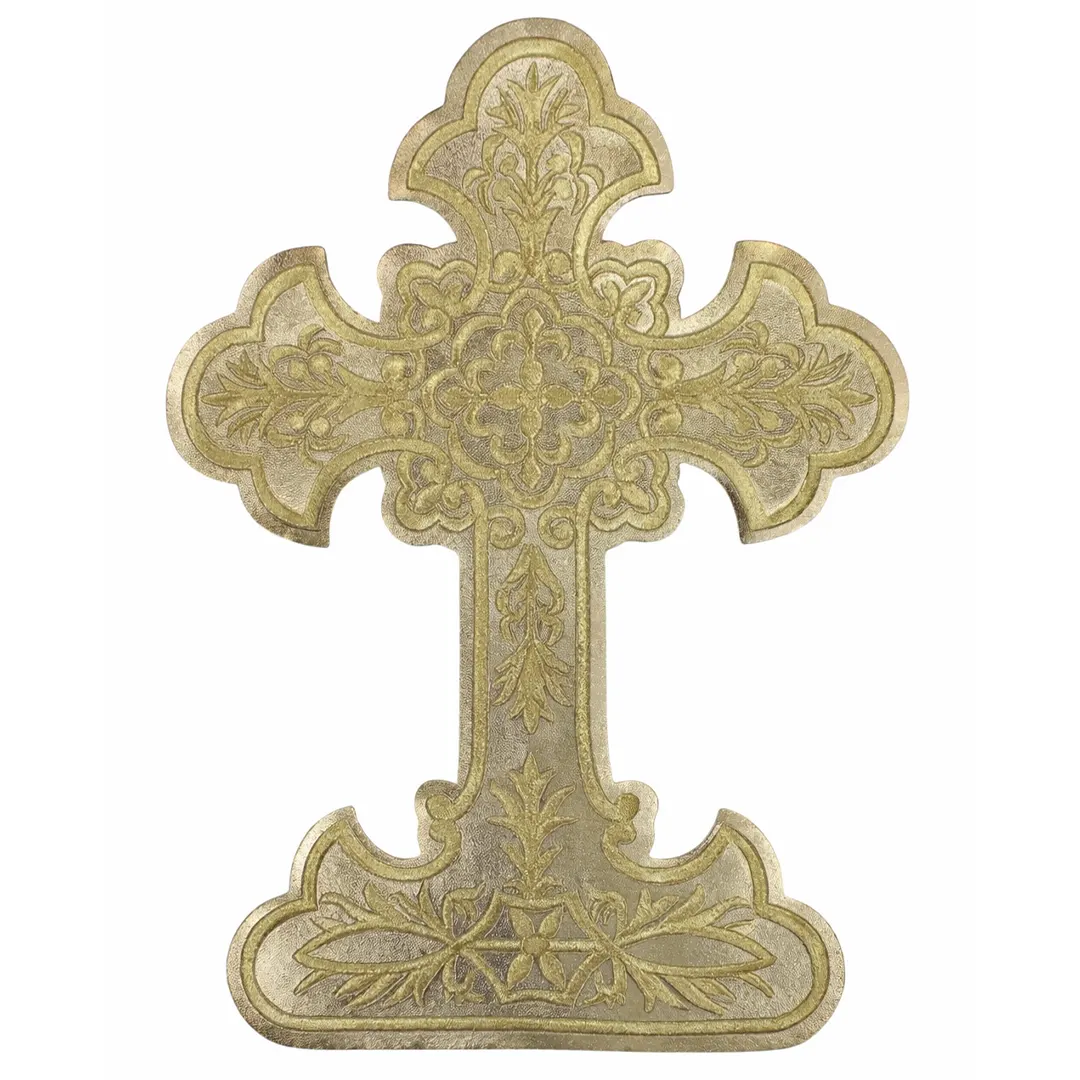 Χρυσός Θερμοκολλητικός Σταυρός για Ιερατικά Άμφια