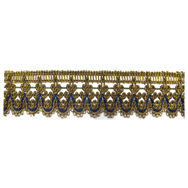 Δαντέλα Λασέ με Δεντράκια σε Μπλε