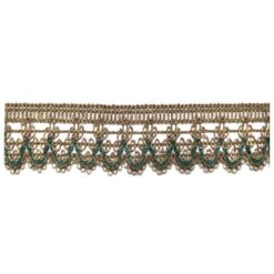 Δαντέλα Λασέ με Δεντράκια σε Πράσινο