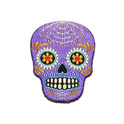 Θερμοκολλητικά Μοτίφ Dia De Los Muertos σε Μοβ
