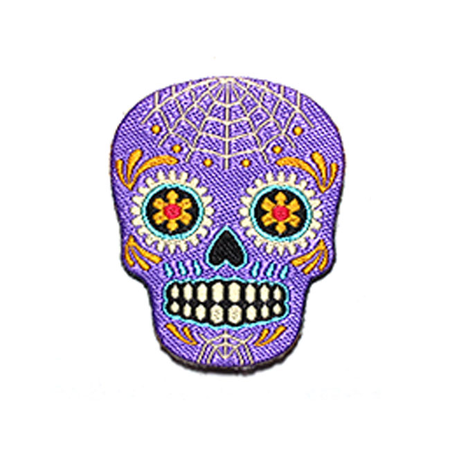 Θερμοκολλητικά Μοτίφ Dia De Los Muertos σε Μοβ
