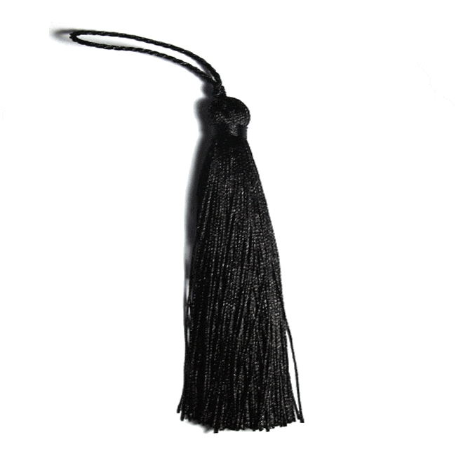 Φούντες με Κορδόνι Διακοσμητικές Μεγάλες σε Μαύρο