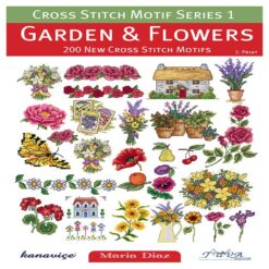 Βιβλίο με Σχέδια Κεντήματος με Θέμα Κήπος και Λουλούδια