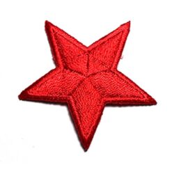Θερμοκολλητικά Μοτίφ Στάμπες (Αστέρια) σε Κόκκινο Χρώμα