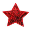 Θερμοκολλητικές Στάμπες (Αστέρι με Πούλιες) σε Κόκκινο 6cm