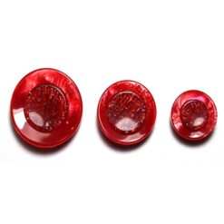 Κουμπιά Κόκκινα με Ασημί Στρας