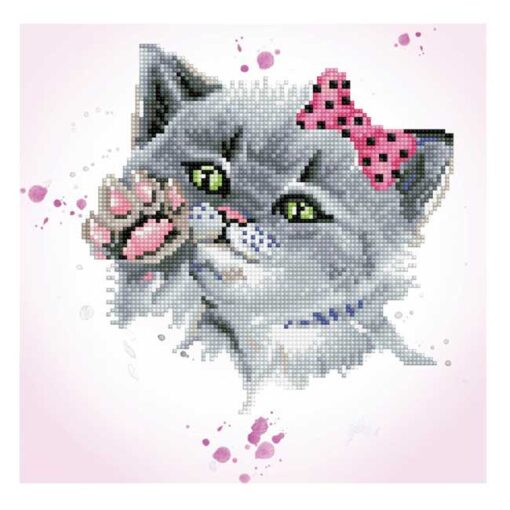 Πίνακας με Ψηφίδες Diamond Dotz Complete Κιτ Eye Spy Kitty